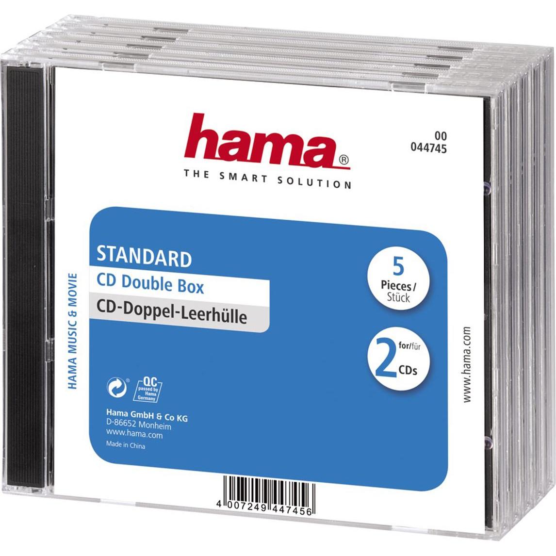 Hama CD Doppel Leerhüllen, Optische Medien Zubehör