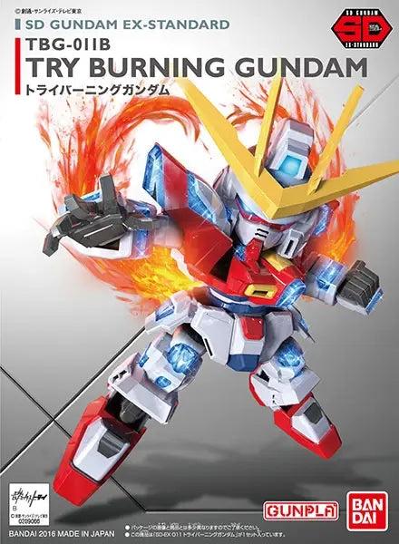 Actual product image Bandai SD Gundam EX Standard Try Burning Gundam