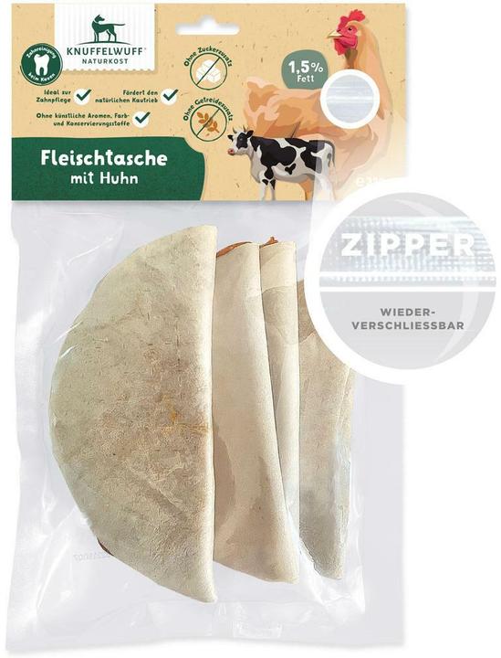 Knuffelwuff Kausnack Fleischtaschen 4 Stück ca. 320 g, Tierbedürfnis (4 Stk., 320 g)