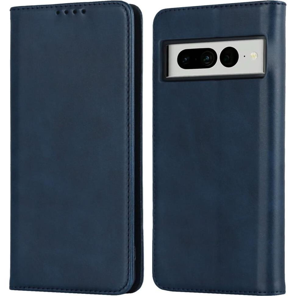 Cover-Discount Google Pixel 7 Pro - Stand Flip Case Hülle dunkelblau (Google Pixel 7 Pro), Smartphone Hülle, Blau