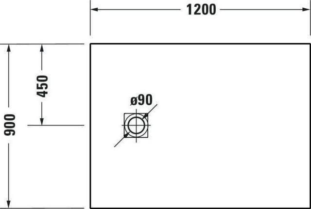 Immagine prodotto Duravit Piatto doccia Sustano rettangolo 1200x900x30mm bianco opaco