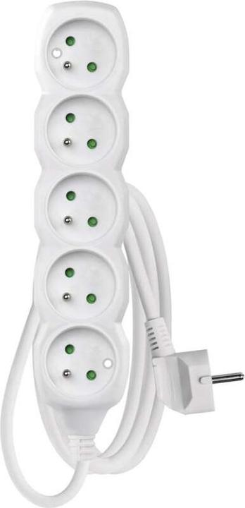 Actual product image Emos Extension cable with earthing, 5 socket outlets white 1.5 m (P0511) (5 x, CEE 7/5, 1.50 m)