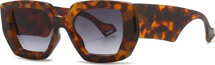 Produktbild Techsuit - Sunglasses (86321) - for Women with PC Frame and Lens, Vintage - Leopard / Gradient Gray