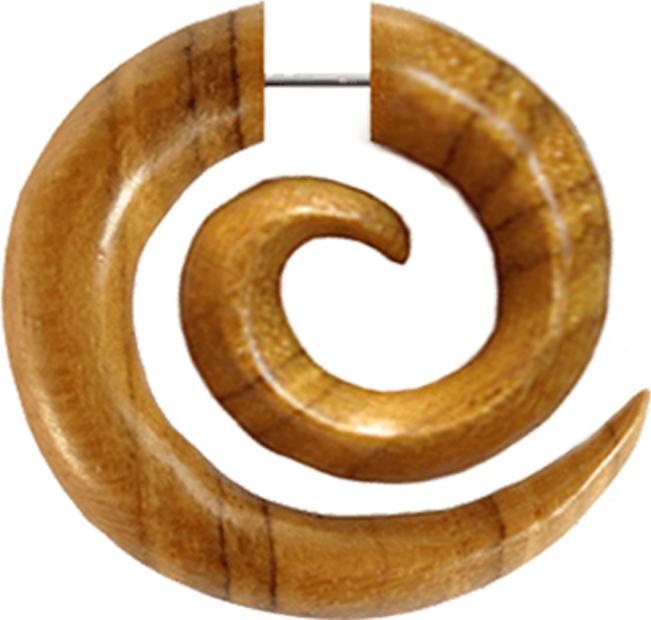 Produktbild Star Piercing Fake Spirale aus Tamarind Holz (ohne Messing, Organisch)