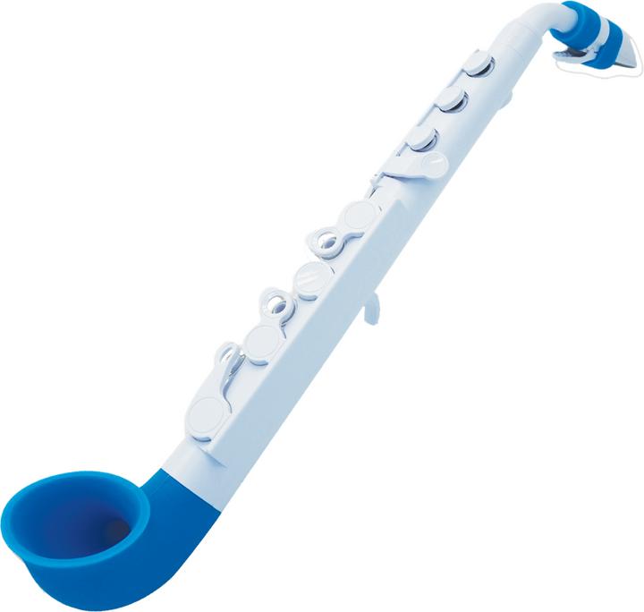 Actual product image Nuvo N520J jSax2.0 Children's Saxophone in C, White-Blue (Sax, Curved)