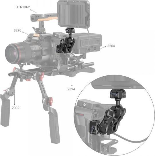 Image du produit SmallRig 3515 Drop in HawkLock Mini Magic Arm avec rotule à changement rapide