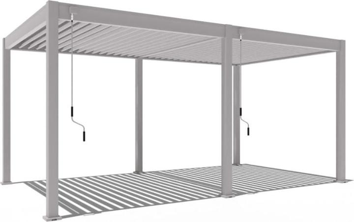 Weide Pergola Classic 3x5.3m mit Lamellendach Sand (300 cm, 530 cm)