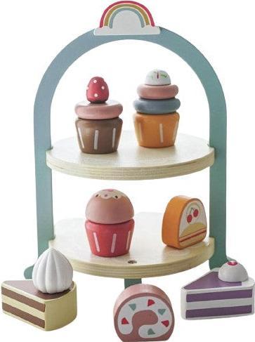 Produktbild Activity Board Kinder Holzkuchen Set, Küchenzubehör, Rollenspiel und Vorstellungsspiel, Holzspielzeug für Kinder