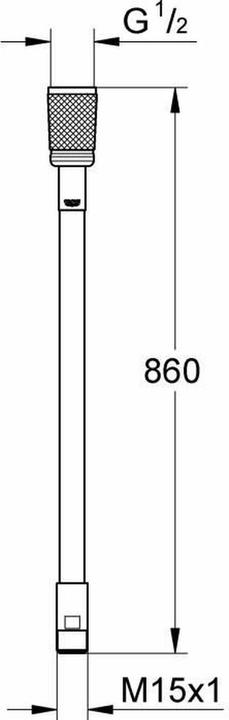 Actual product image Grohe Hose 1/2 "xM 15x860mm (86 cm)