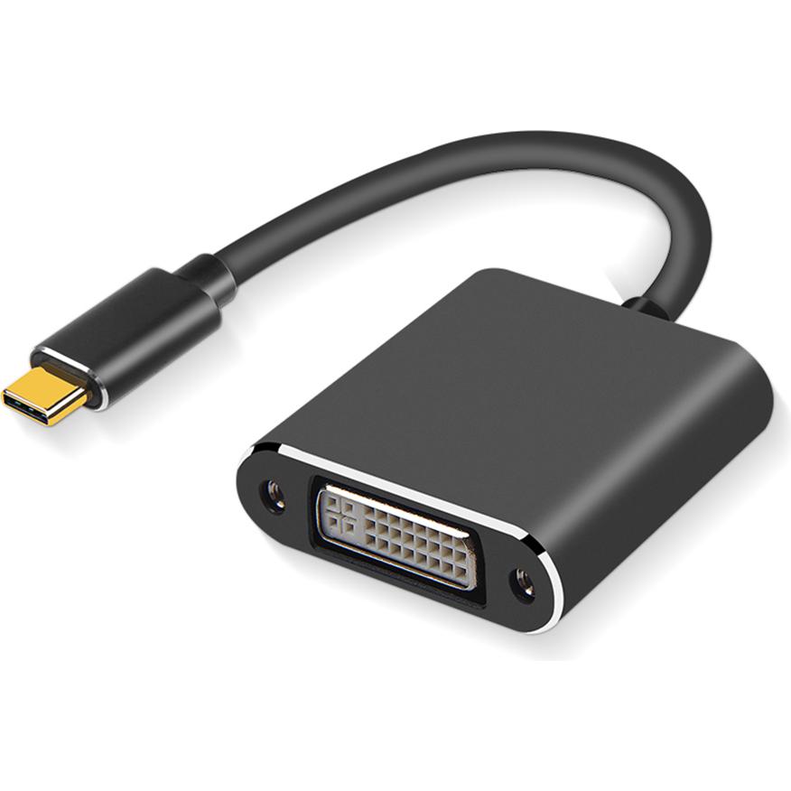 Thumbnail - ProXtend USB-C (M) to DVI-I 24+5 (F) Adapter, Black 10m (USB Typ-C, 1000 cm), Data + Video Adapter, Schwarz