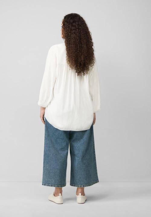 Actual product image S.Oliver Bluse Kurze Popeline-Bluse aus Viskose (48)