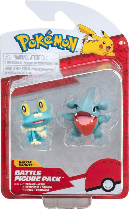 Actual product image Pokémon Battle Figure - Gible & Froakie (PKW3013)
