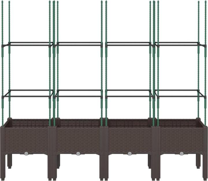 Image du produit vidaXL Bac à plantes avec treillis PP