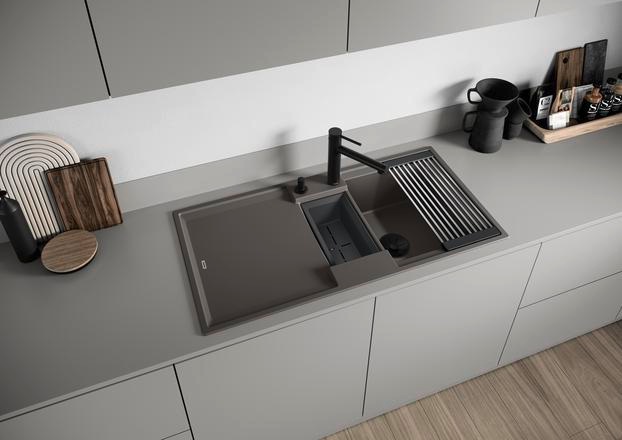 Immagine prodotto Blanco ADIRA 6 S | SILGRANIT soft white | tipo di installazione: installazione dall'alto | reversibile | (Lavello montato, 100 cm, 50 cm)