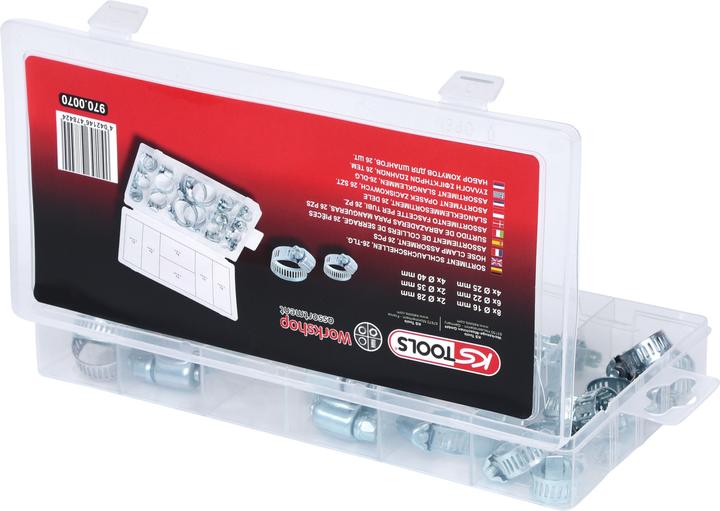 Actual product image KS Tools Assortment hose clamps. Ø 16-40mm26pcs.