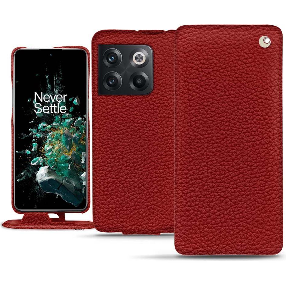 Noreve Lederschutzhülle vertikal (OnePlus 10T), Smartphone Hülle, Rot