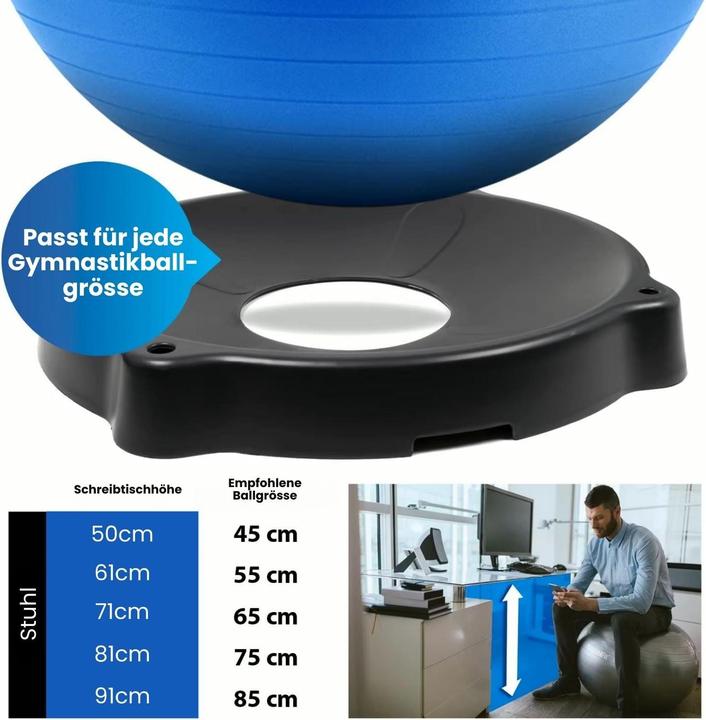Image du produit Hermex Gymnastikball-Ring Ballschale Sitzball-Halter Yogaball-Halterung
