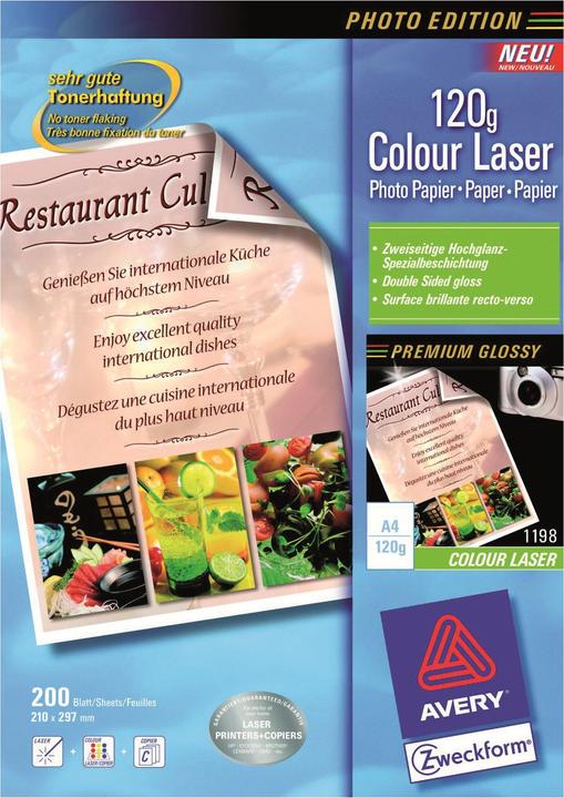 Produktbild Avery Colour Laser (120 g/m², A4, 200 x)