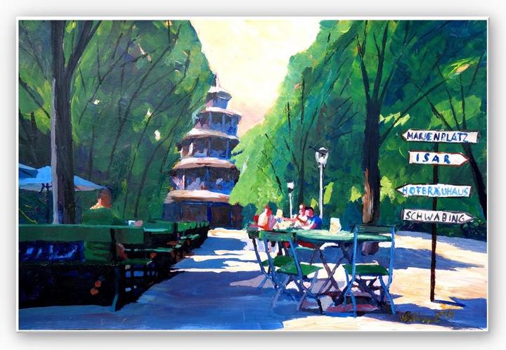 Image du produit Trenddeko Bleichner - Tour chinoise à Munich (45 x 30 cm)