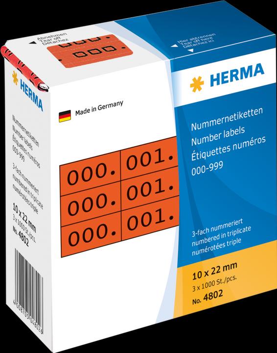 Actual product image HERMA Nummernetiketten