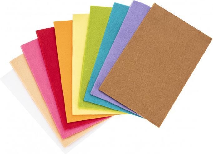 Actual product image Glorex Craft felt 250g 50pcs assorted