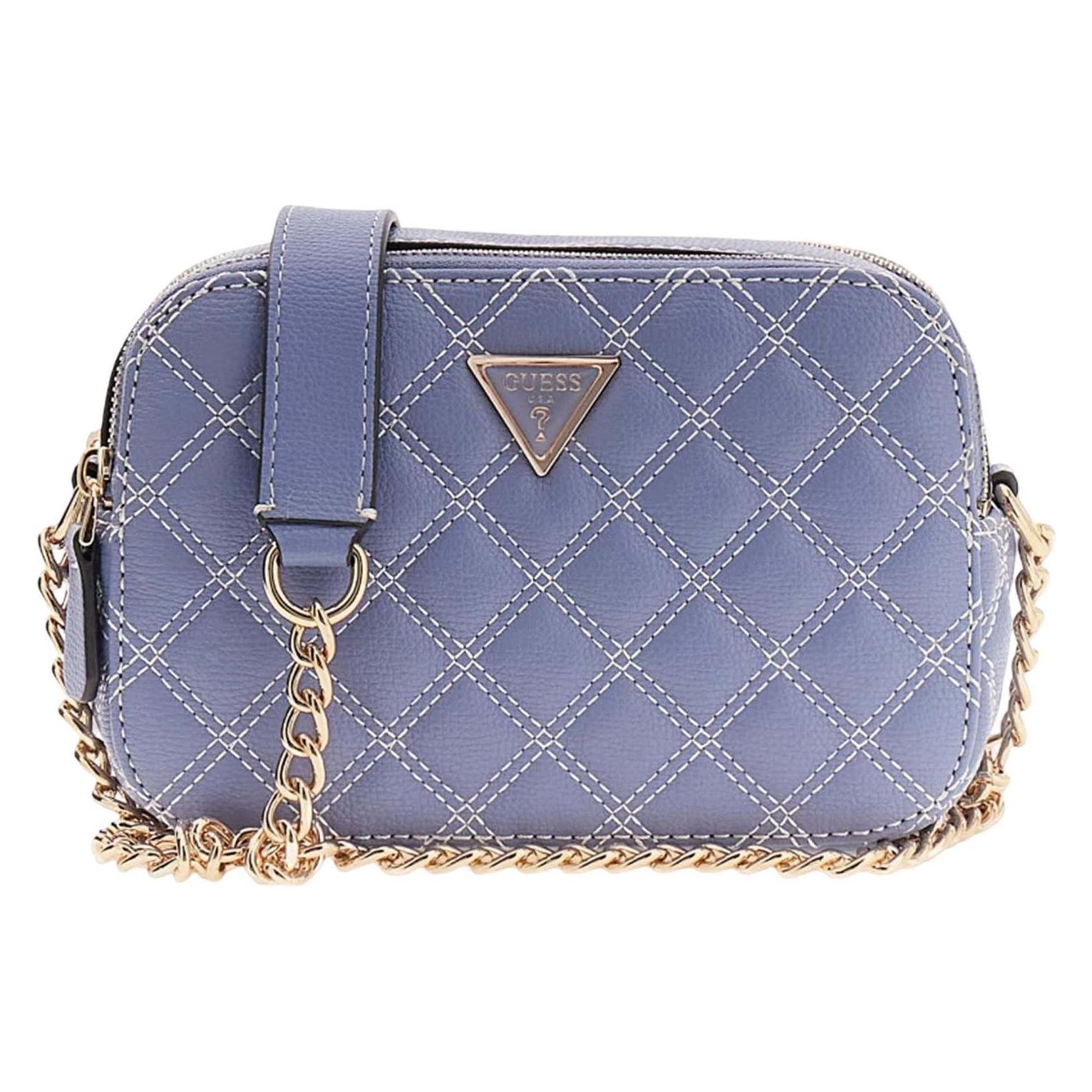 Guess, Damen, Handtasche, Giully Ii Camera Bag, Blau, Grau