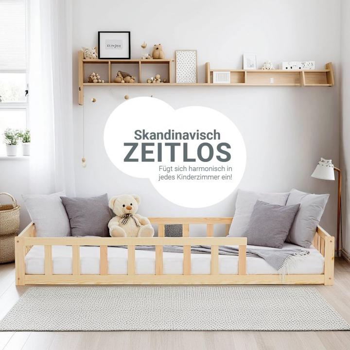 Image du produit Homestyle4u Kinderbett mit Rausfallschutz (90 x 200 cm)