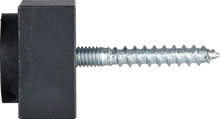 Halcö Wandtürpuffer 30 x 30 mm, Stahl verzinkt schwarz passiviert (1 Stk.)