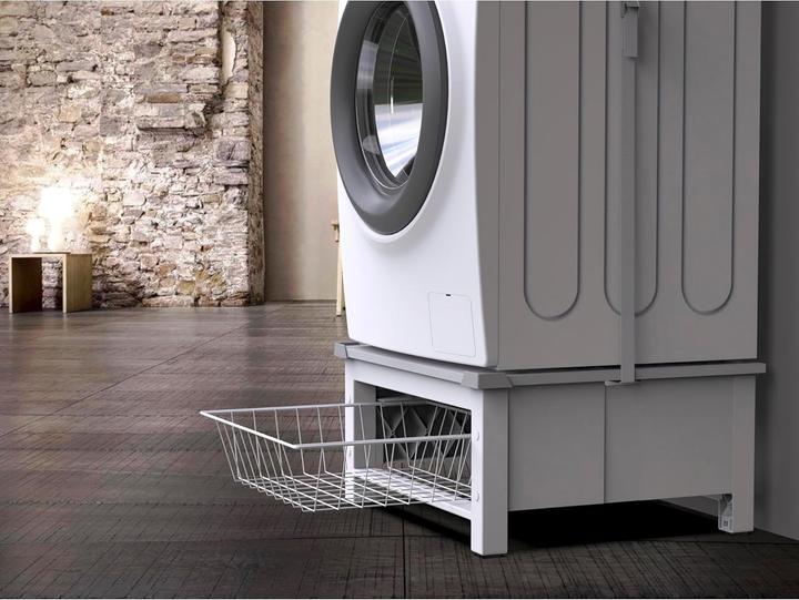 Immagine prodotto Meliconi Base Space Basket 656143 - Kit di graffette - Apparaatverhoger met uitschuifbare draadmand