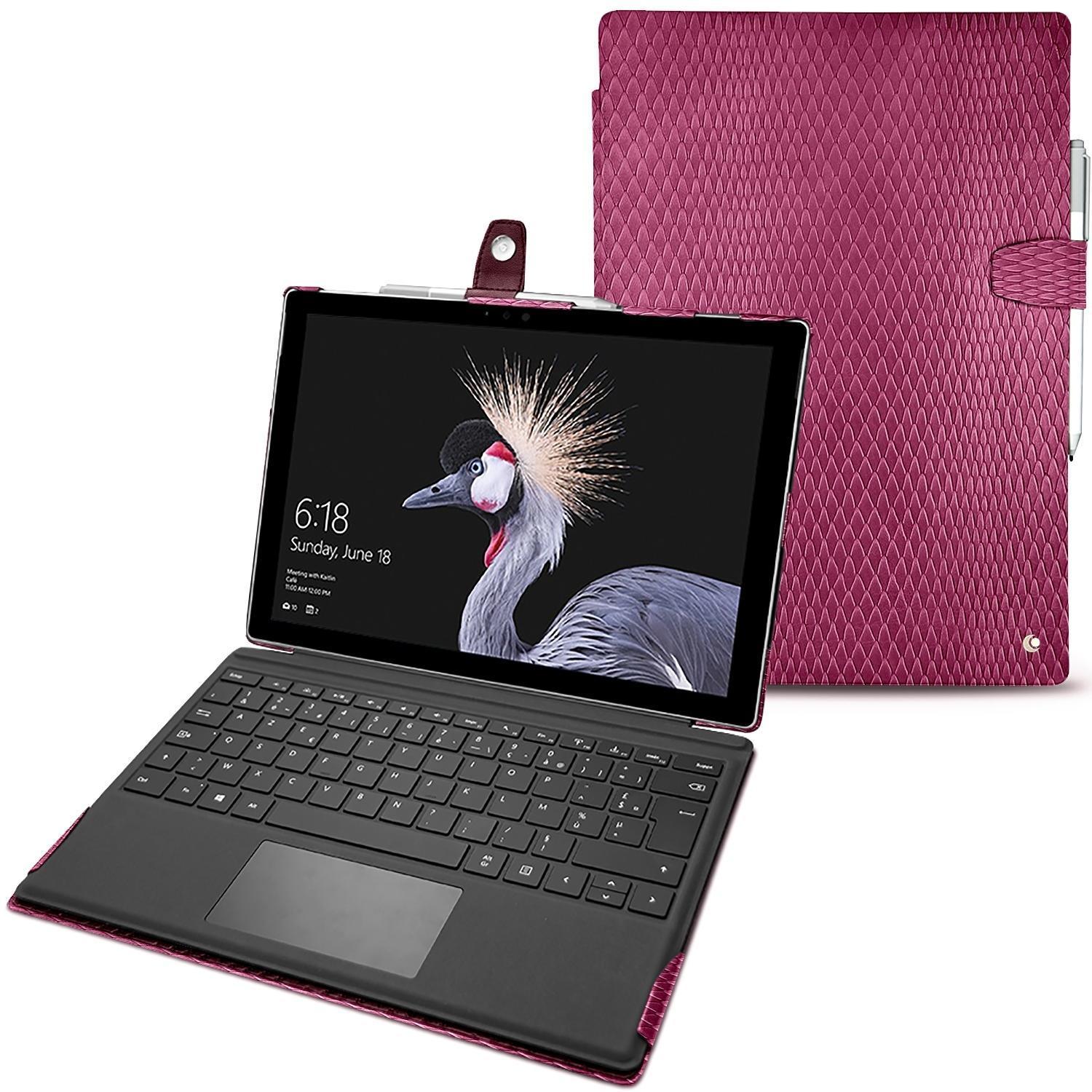 Noreve Lederschutzhülle (12.30", Microsoft), Notebooktasche, Rosa