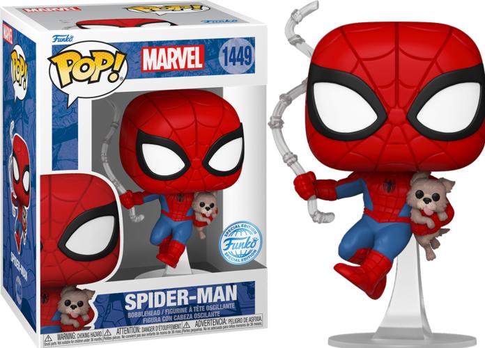 Actual product image Funko POP! Marvel Spider-Man with Sandwich The Dog Exclusive