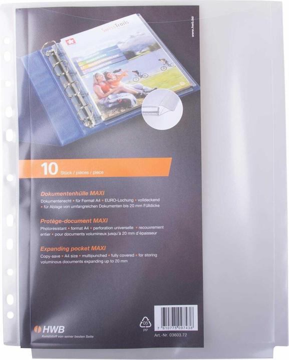 Produktbild Hwb Zeigetaschen genarbt (A4, 10x)