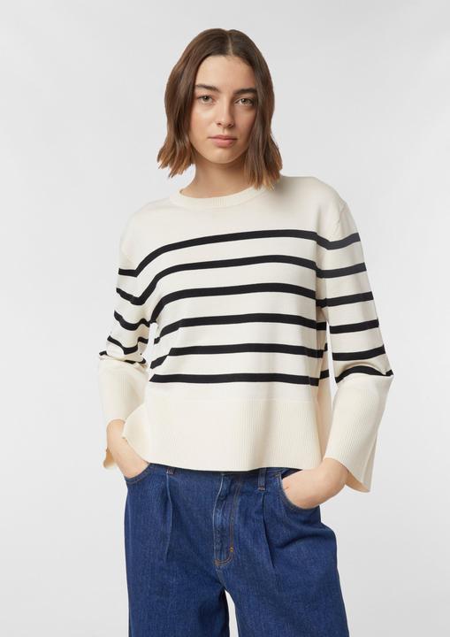 Image du produit Comma Strickpullover Moderner Strickpullover mit Kimono-Ärmeln und Streifen (44)