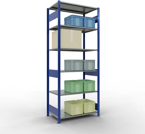 Actual product image Schulte Lagertechnik MULTIplus85 basic racking system with length ledgers