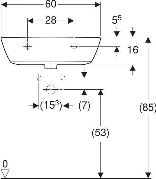 Immagine prodotto Geberit Keramag / Renova lavabo 60 x 48 cm bianco 500370011 (480 mm, 600 mm)
