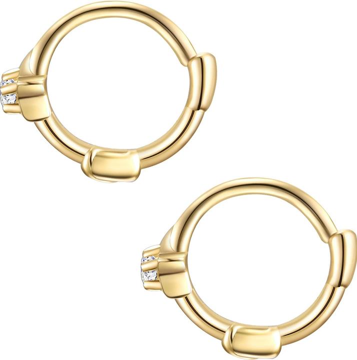 Immagine prodotto Glanzstücke München Stella da donna in argento sterling con zirconi in oro giallo - 24521 (Argento)