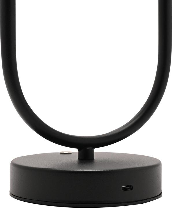 Actual product image Hestia Matte Black USB Touch Double Light Table Lamp