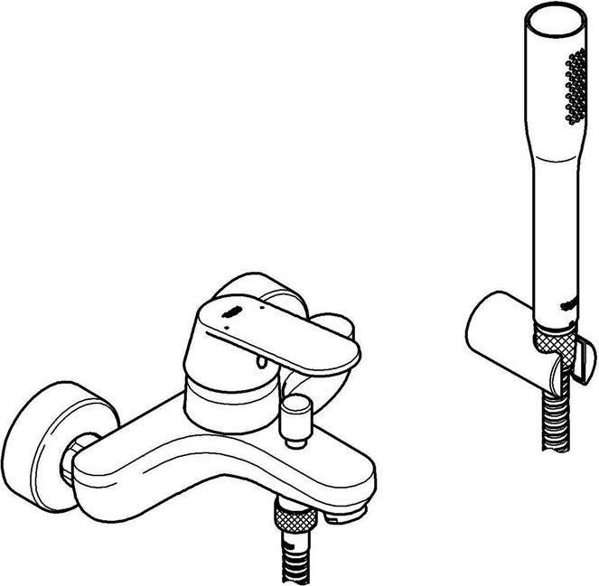 Actual product image Grohe Eurosmart Cosmopolitan single-lever bath mixer