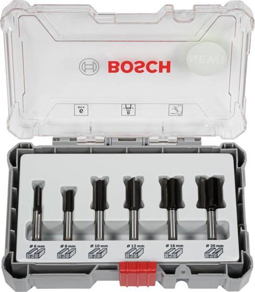 Produktbild Bosch Professional Zubehör 6-teiliges Nutfräser-Set, 8-mm-Schaft für Handfräsen