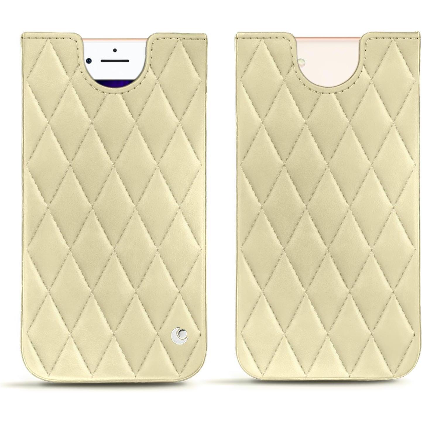 Noreve Lederschutzhülle (Apple iPhone 8), Smartphone Hülle, Beige