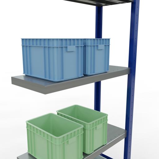 Actual product image Schulte Lagertechnik MULTIplus250 boltless add-on bay system with length bolts