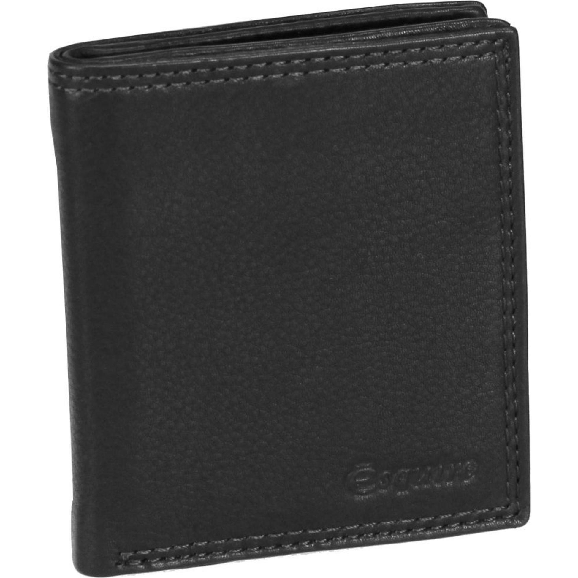 Esquire, Herren, Portemonnaie, Duo Geldbörse Leder 8,5 cm, Schwarz