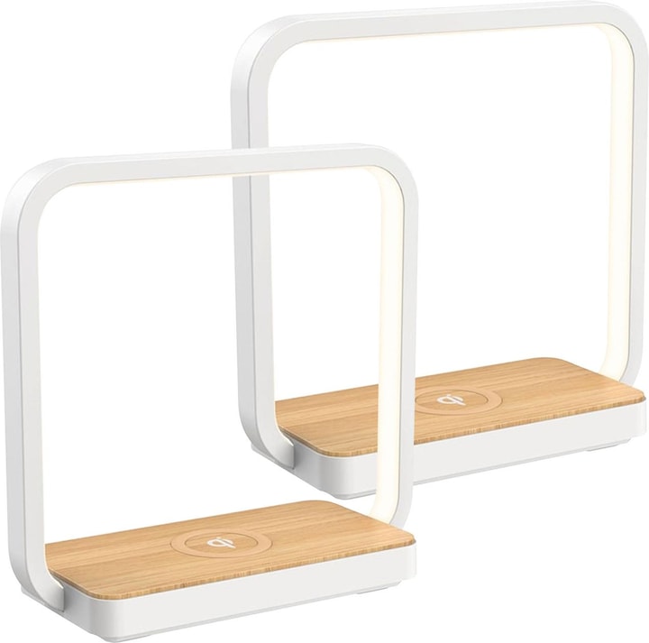 Produktbild Wilit 2er-Set Wireless Charging Qi-Ladestation, Nachttischlampe LED, 5 Watt