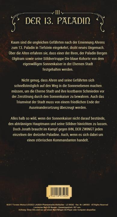 Produktbild Die Eherne Stadt: Der 13. Paladin Band III (LAUSCH Medien, Günter Merlau, Torsten Weitze, Deutsch)