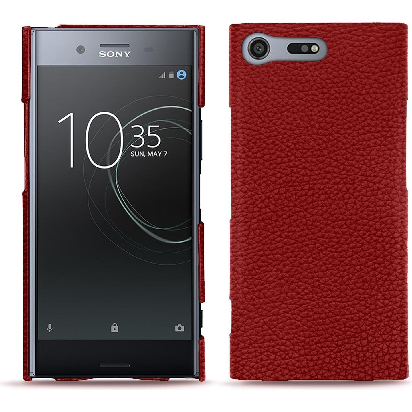 Noreve Lederschutzhülle (Sony Xperia XZ Premium), Smartphone Hülle, Rot