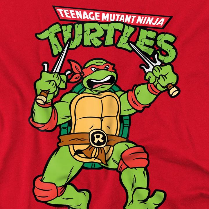 Actual product image Teenage Mutant NT Mens Raphael Retro T-Shirt (M)