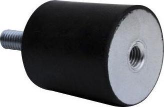 Actual product image RS PRO Rubber vibration damper, external/internal thread buffer M4, Ø 15mm x 15mm, 60 Shore A