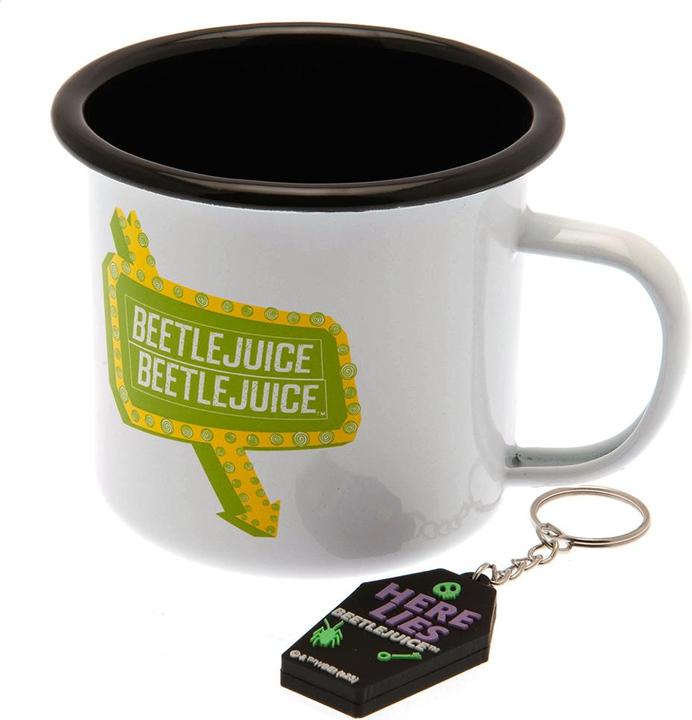 Immagine prodotto Beetlejuice Set di tazze smaltate "I Myself Am Strange And Unusual" (Io sono strano e insolito) (500 ml, 1 x)