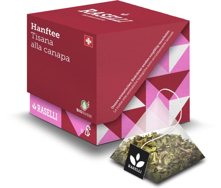 Produktbild Raselli Bio-K Hanftee a 15 Pyramidenbeuteln (22.50 g)