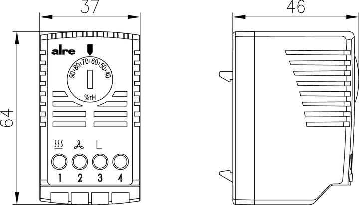Actual product image ALRE Control cabinet hygrostat